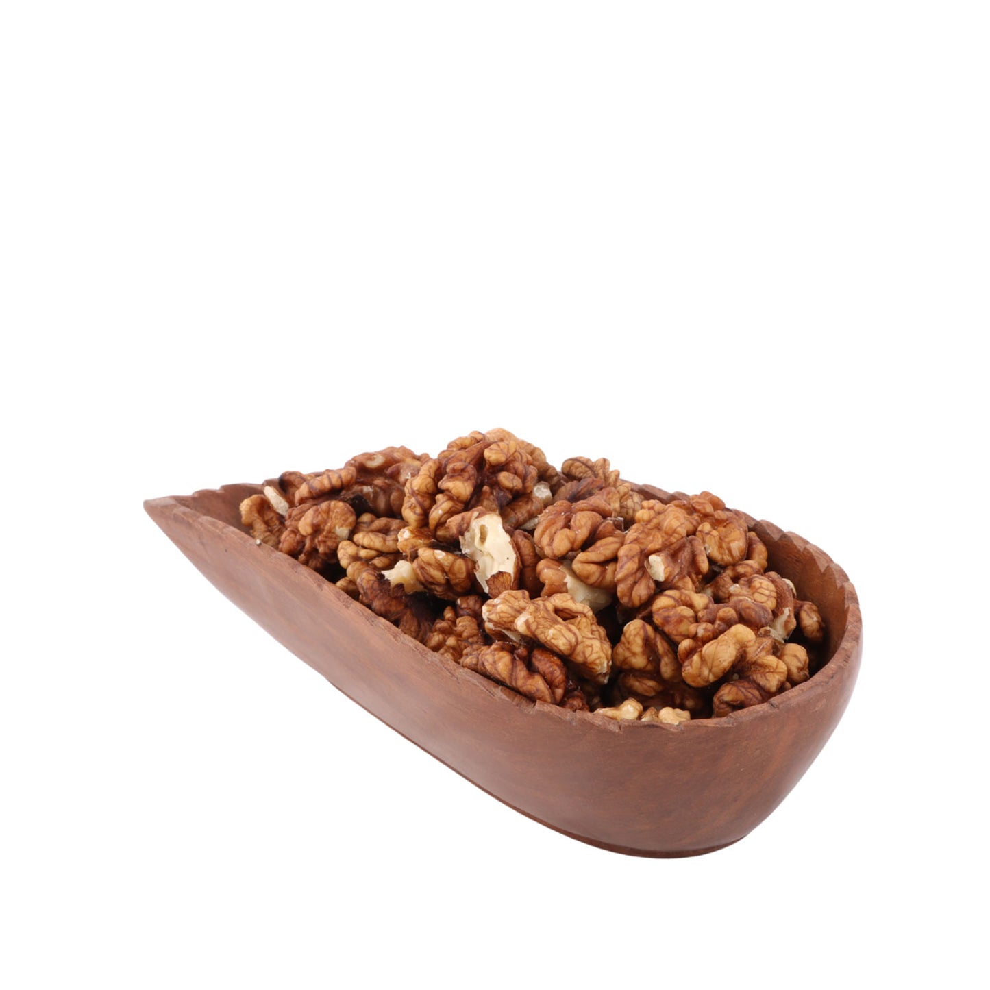 Handcrafted Walnut wood Badam shape Bowl (7 x 3.5 x 2 Inches)