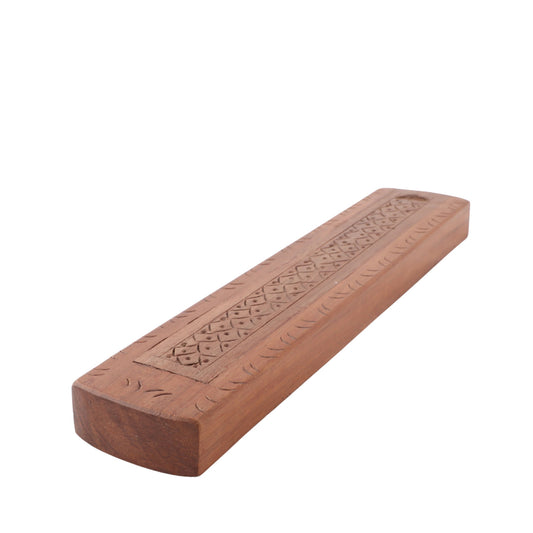 Handmade Walnut Wood Pencil Box (6 x 2 x 0.75 Inches)