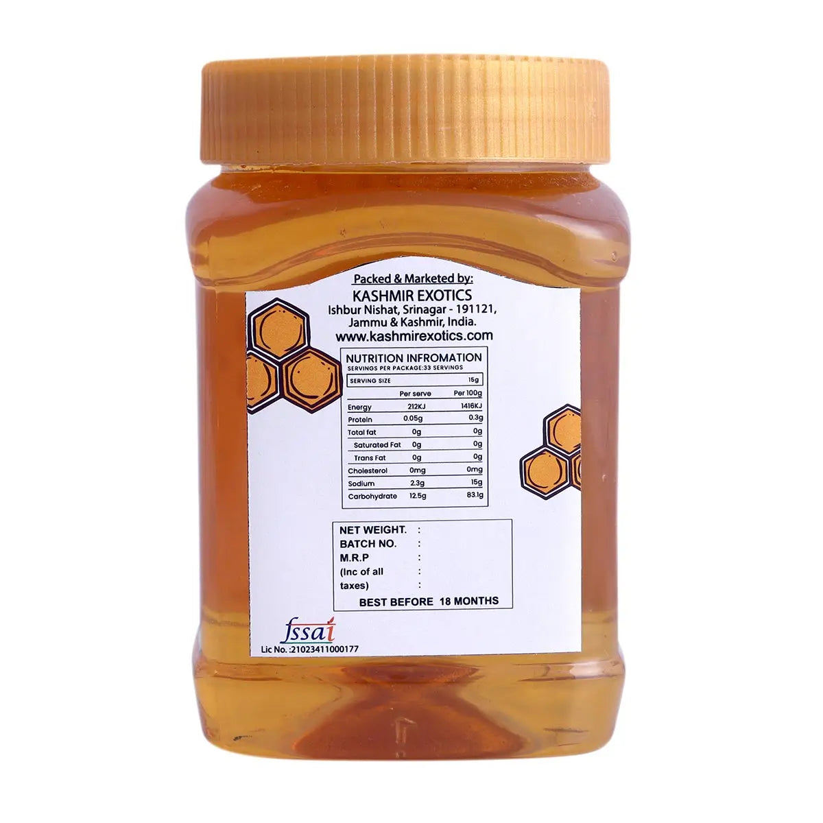 Pure Kashmiri Acacia Honey 250gm Kashmir Exotics