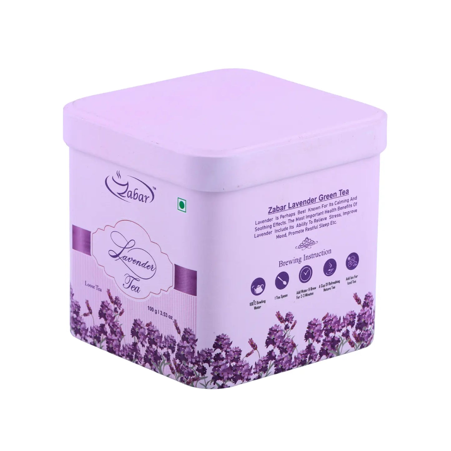 Zabar Lavender Green Tea 100 gm Kashmir Exotics