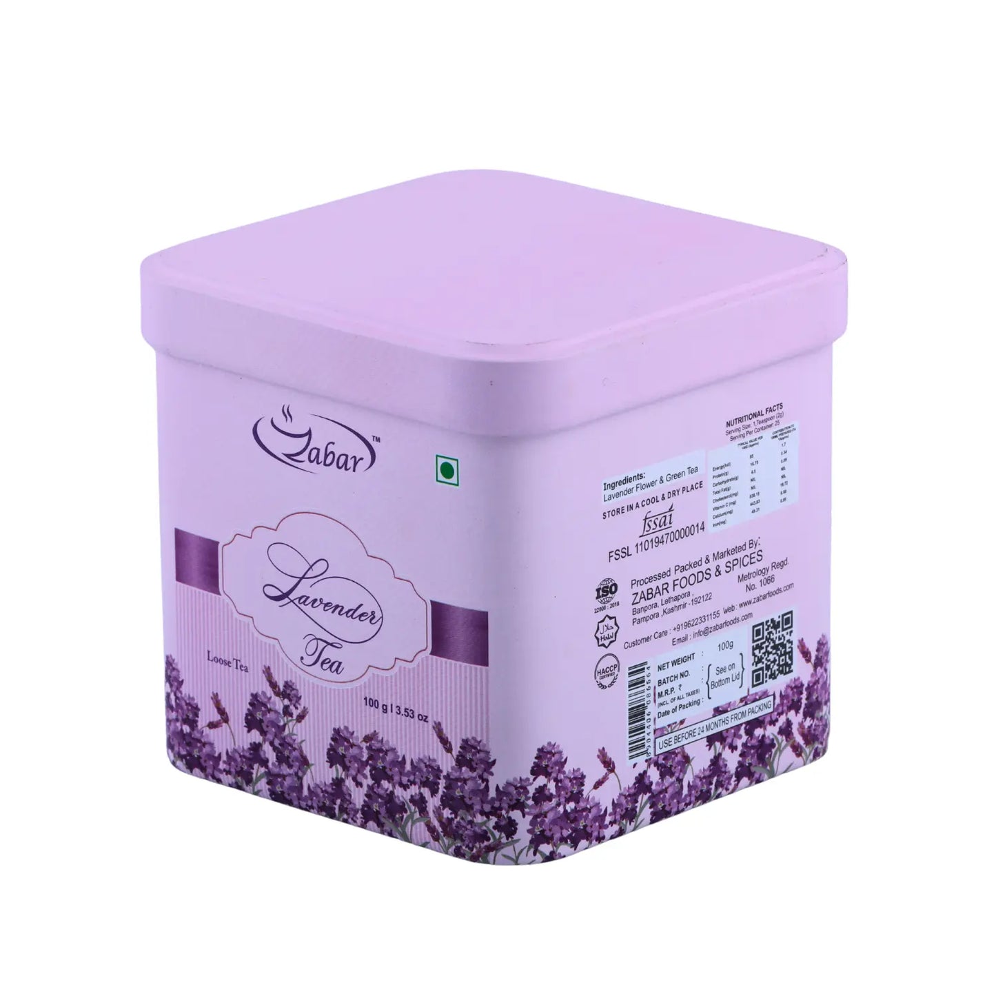 Zabar Lavender Green Tea 100 gm Kashmir Exotics