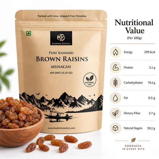 Pure Kashmiri Brown Raisins (Muncah)