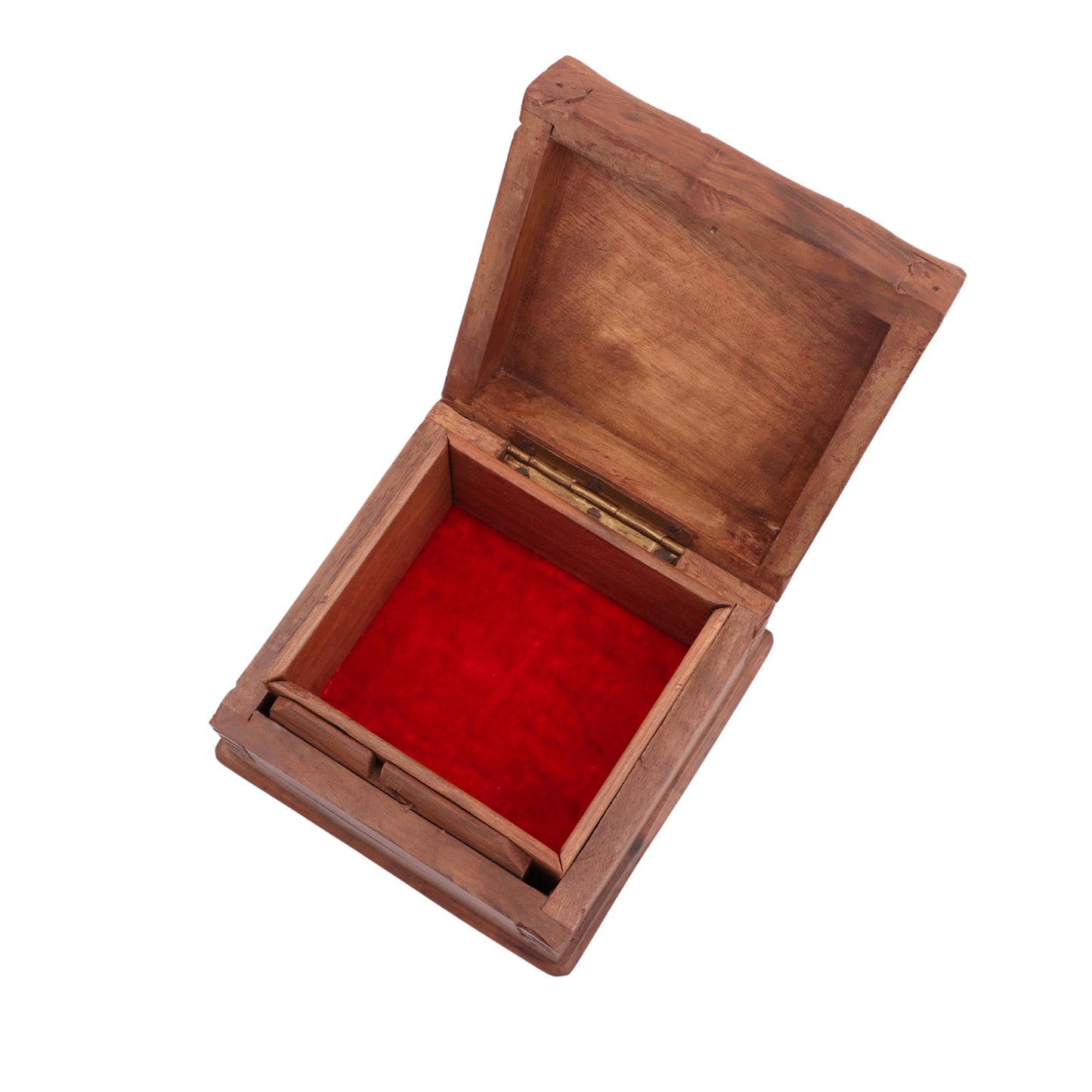 Handcrafted Kashmiri Walnut Wood Jewelry Box (5.3 x 3.5 x 3 Inches)