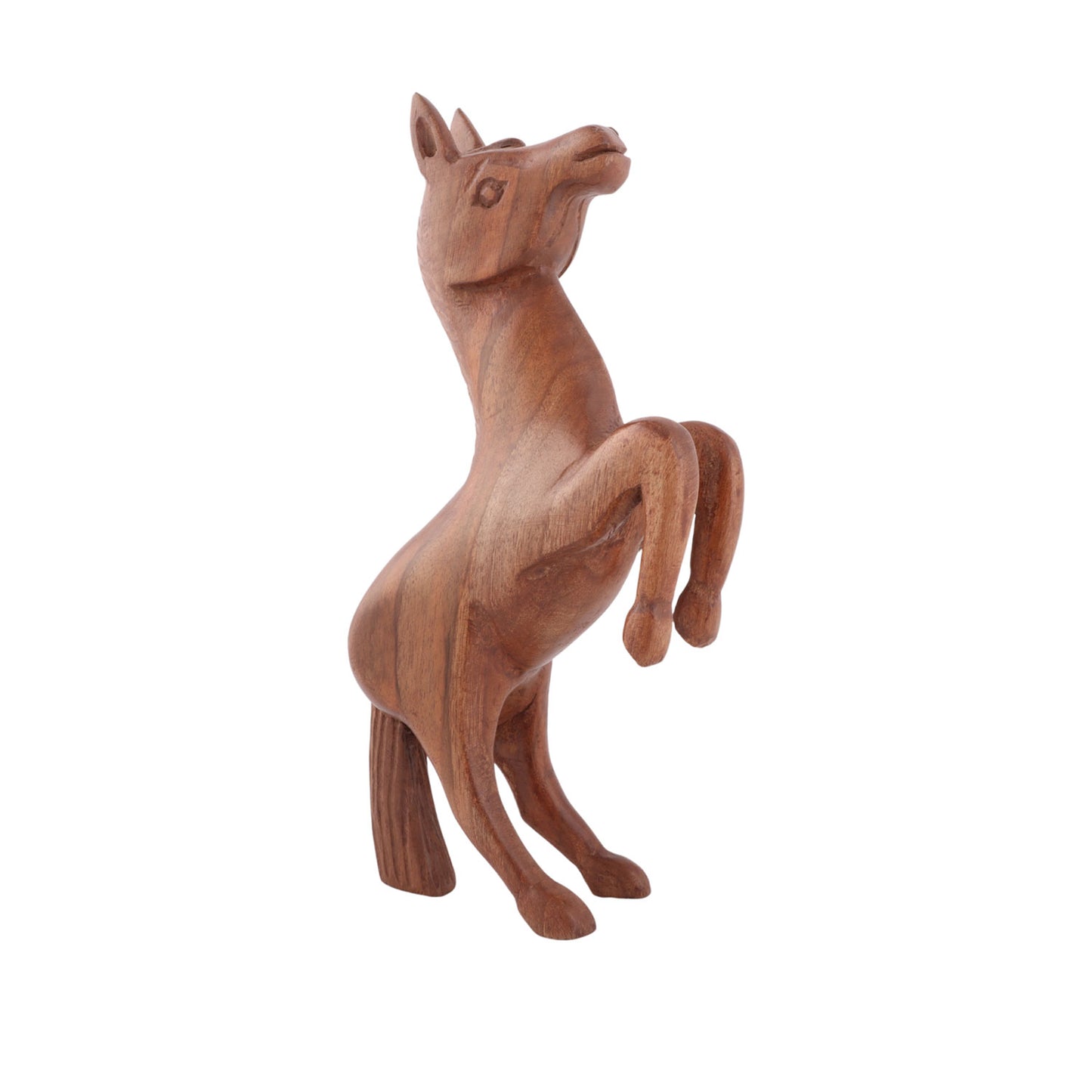 Handcrafted Kashmiri Walnut Wood Jumping Horse (5 x 2.5 x 10 Inches)