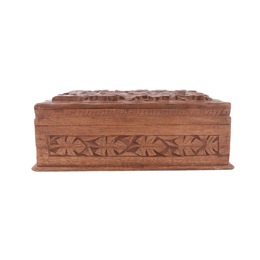 Handcrafted Kashmiri Wooden Jewelry & Gift Box (8 x 5.2 x 3 Inches)