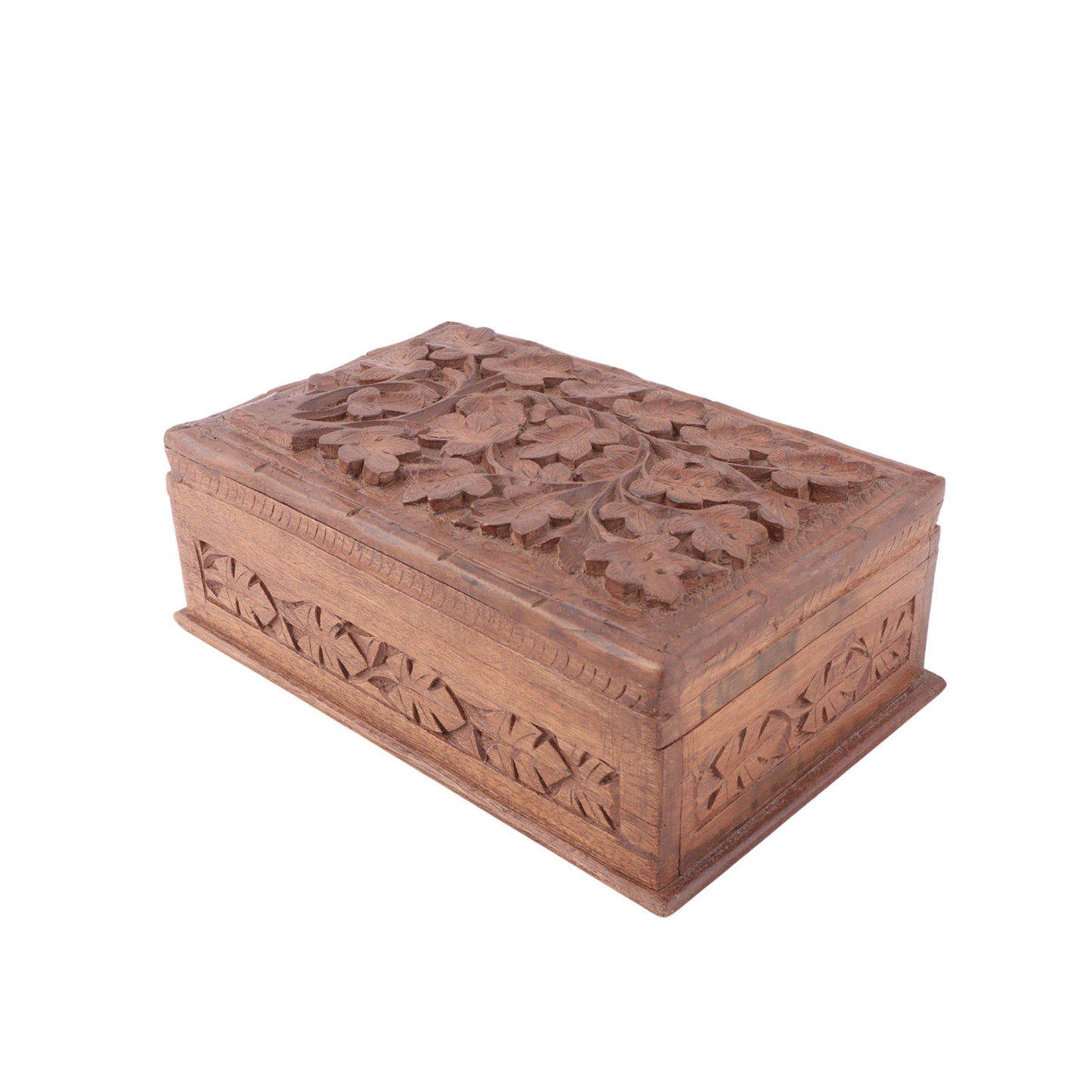 Handcrafted Kashmiri Wooden Jewelry & Gift Box (8 x 5.2 x 3 Inches)
