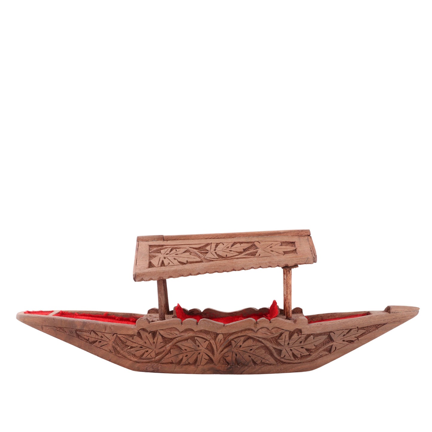 Handmade Walnut Wood Shikara (15 x 2.5 x 5 Inches)