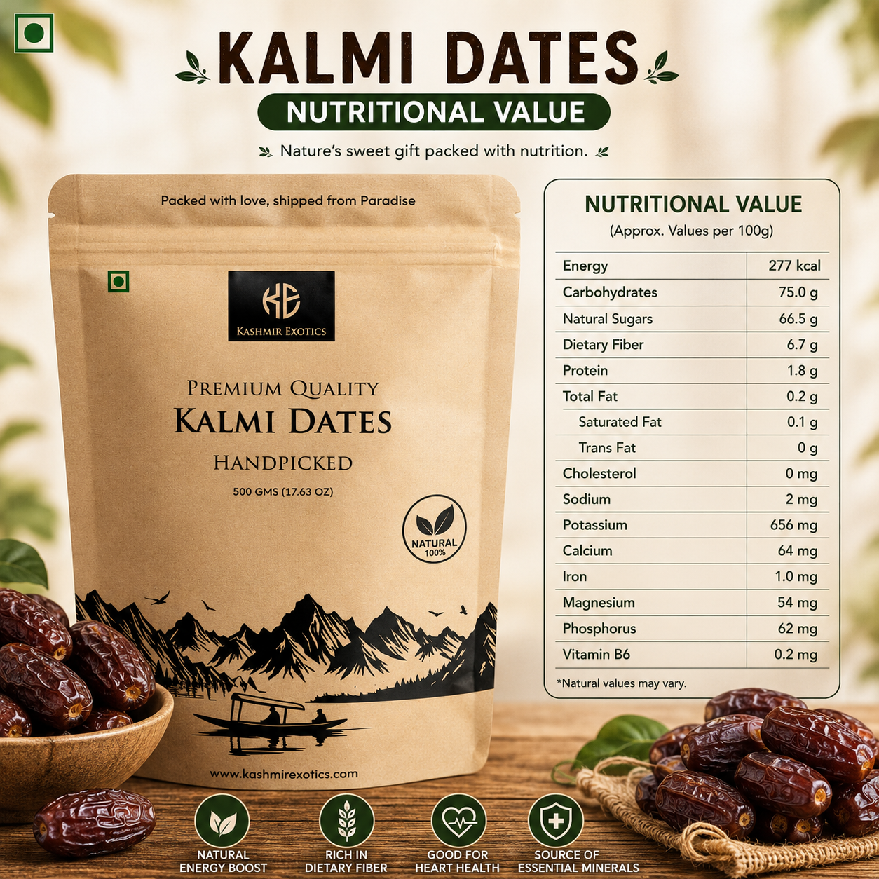 Handpicked Kalmi Dates