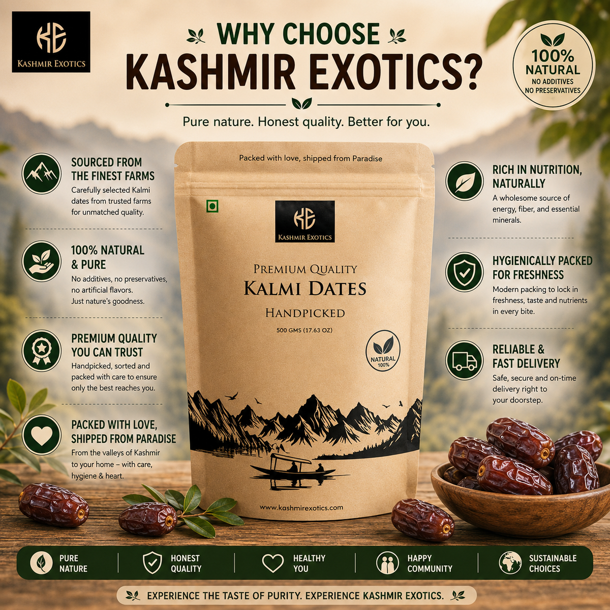 Handpicked Kalmi Dates