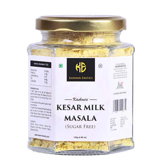 Kashmiri Kesar Milk Masala Sugar Free 125gm Kashmir Exotics