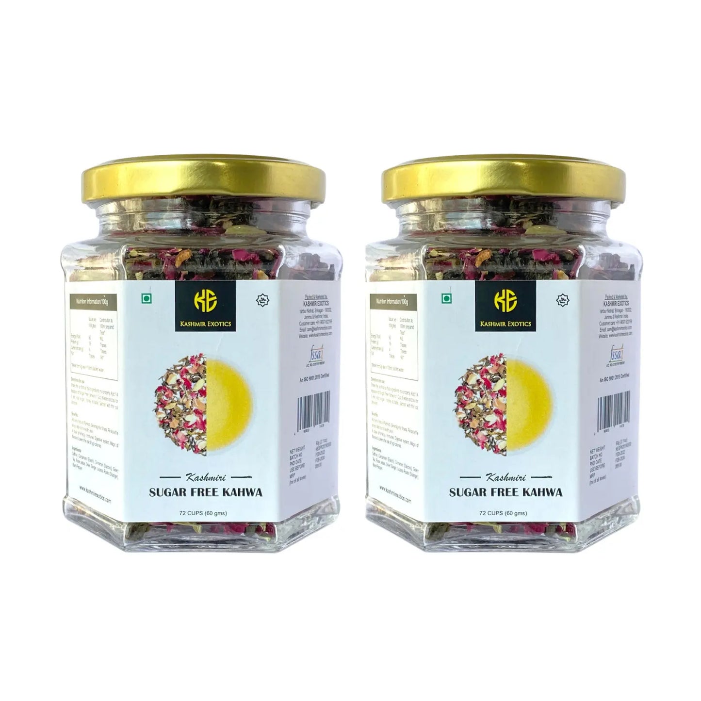 Sugar Free Kashmiri Kahwa 60gm (72 cups) Kashmir Exotics