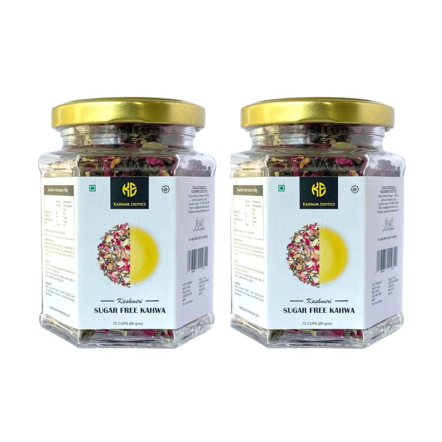 Sugar Free Kashmiri Kahwa 60gm (72 cups) Kashmir Exotics