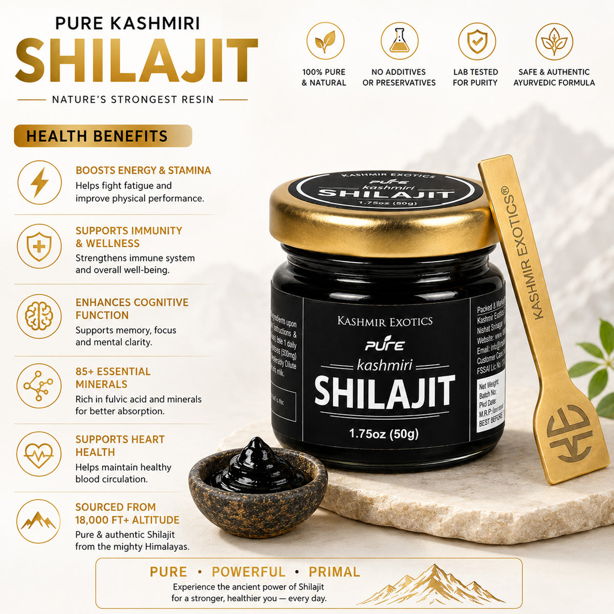 Pure Kashmiri Shilajit Semi Solid (50 g)