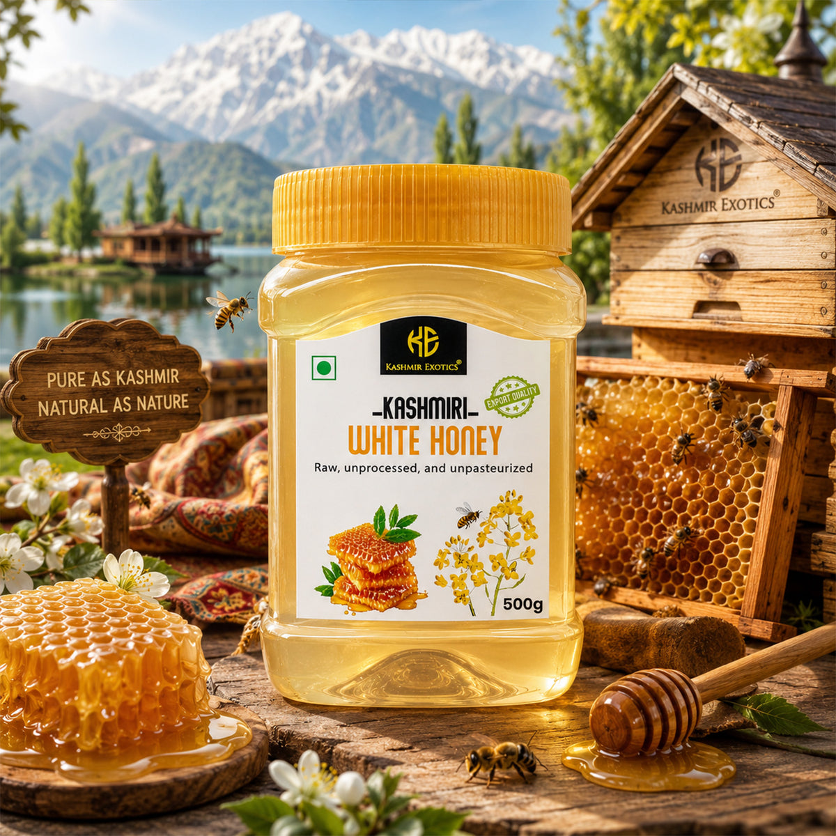 Pure Kashmiri Natural White Honey