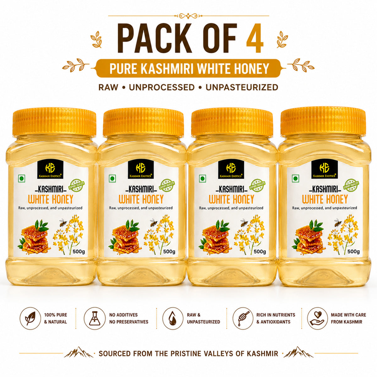 Pure Kashmiri Natural White Honey