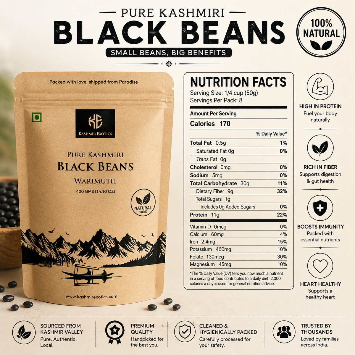 Kashmiri Black Beans (Warimuth)