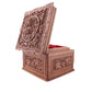 Kashmiri Walnut Wood Hand-Carved Sewing Organizer Box (7.5 x 7.5 x 5.5 Inches)