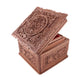 Kashmiri Walnut Wood Hand-Carved Sewing Organizer Box (7.5 x 7.5 x 5.5 Inches)
