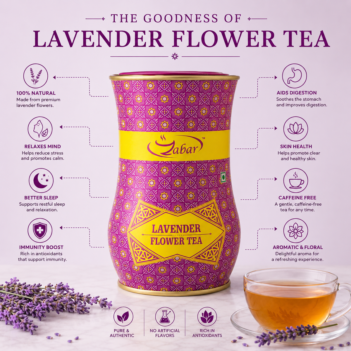 Zabar Lavender Flower Tea 50g