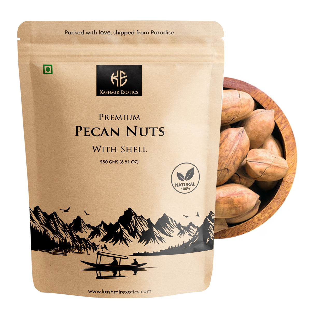 Premium Roasted Pecan Nuts with Shell 250g