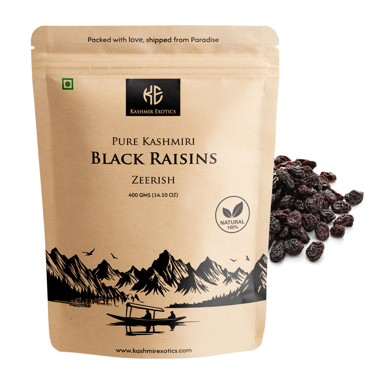 Pure Kashmiri Black Raisins (Zeerish)