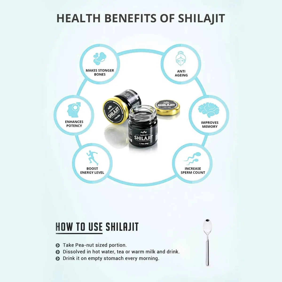 Pure Kashmiri Shilajit (20 g) Kashmir Exotics