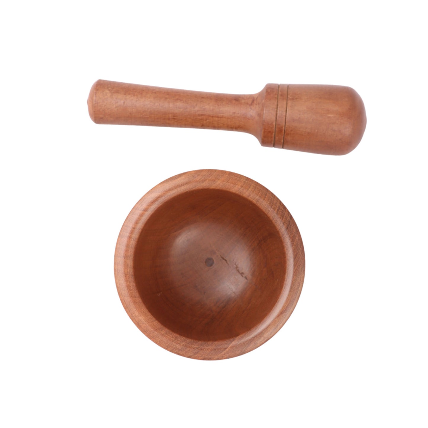 Handcrafted Walnut Wood Okhli Mortar(3.75 x 3.75 x 3.5 Inches)