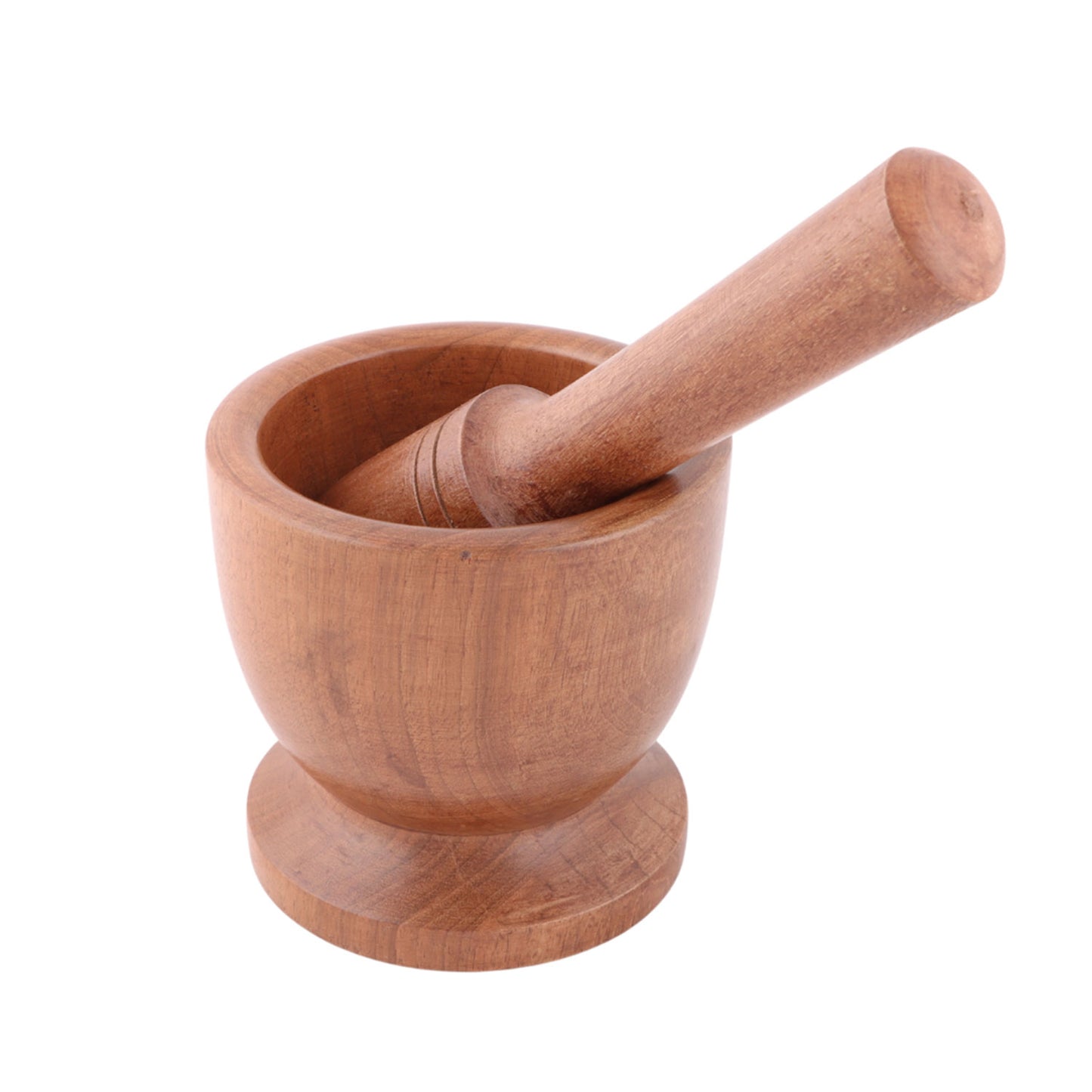 Handcrafted Walnut Wood Okhli Mortar(3.75 x 3.75 x 3.5 Inches)