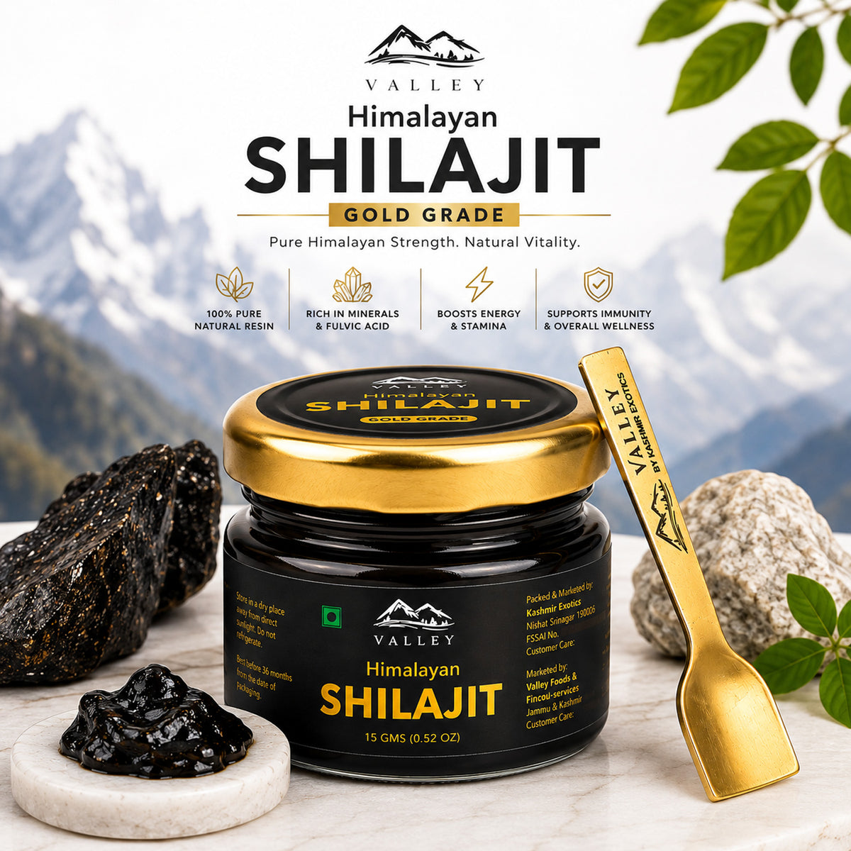 Valley Himalayan Shilajit 15gm Soft gel form