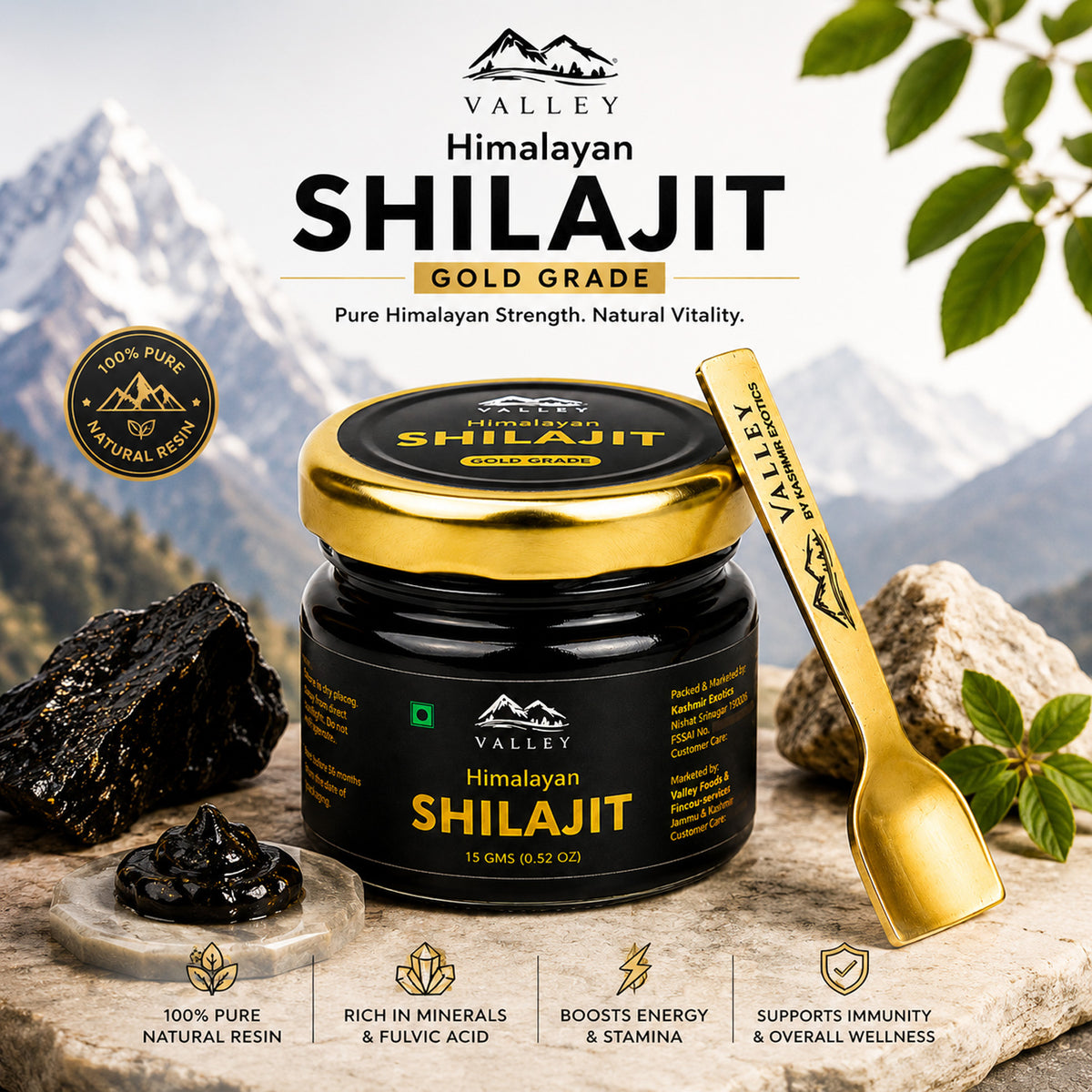 Valley Himalayan Shilajit 15gm Soft gel form