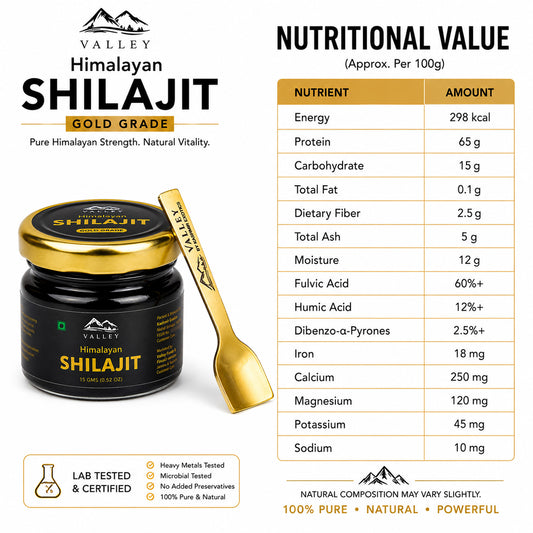 Valley Himalayan Shilajit 15gm Soft gel form