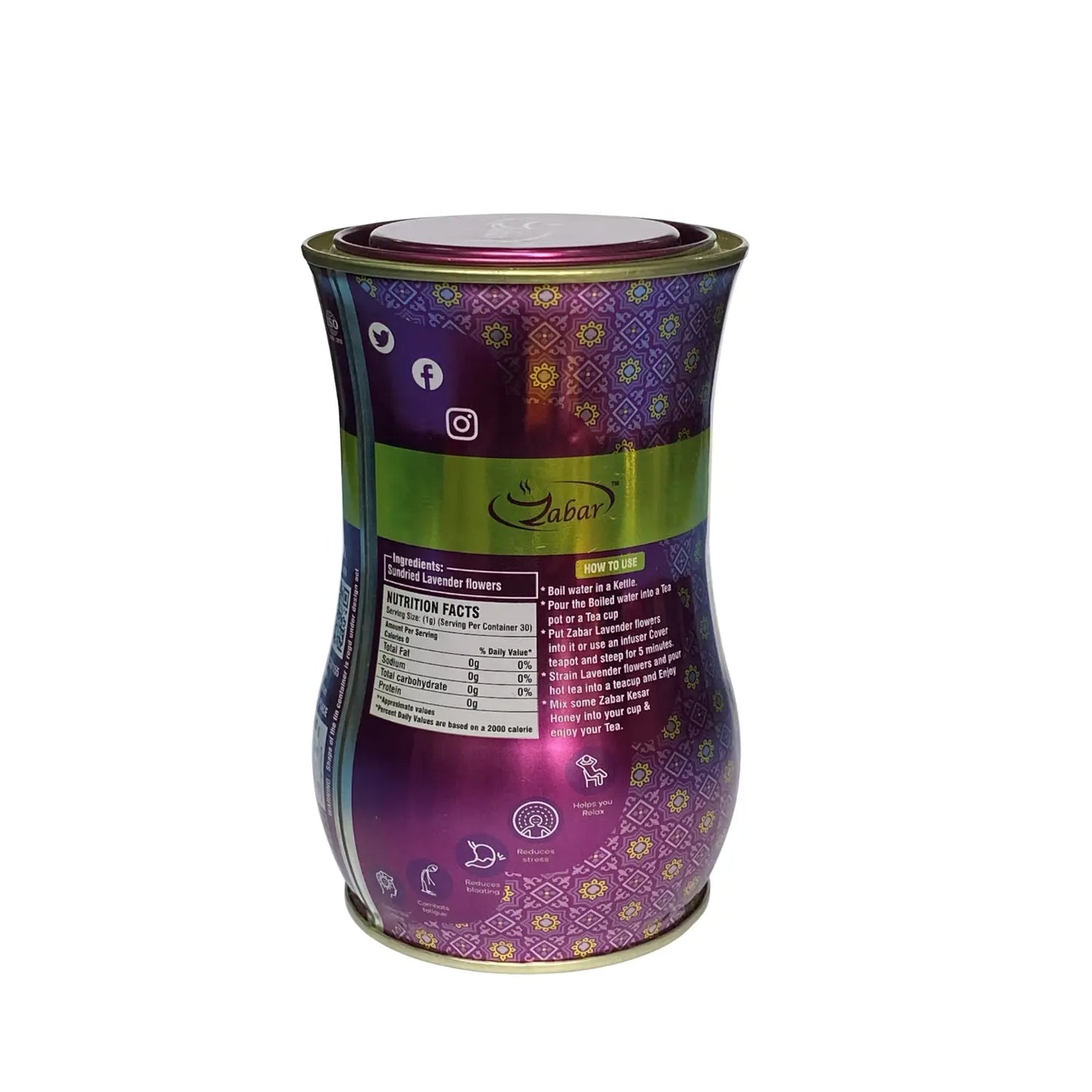 Zabar Lavender Flower Tea 50g Kashmir Exotics
