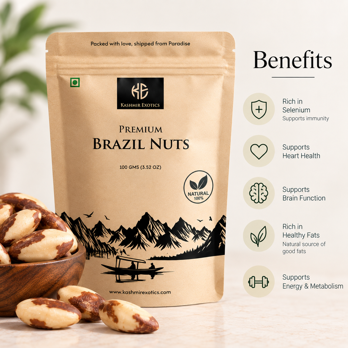 Premium Brazil Nuts 100gm