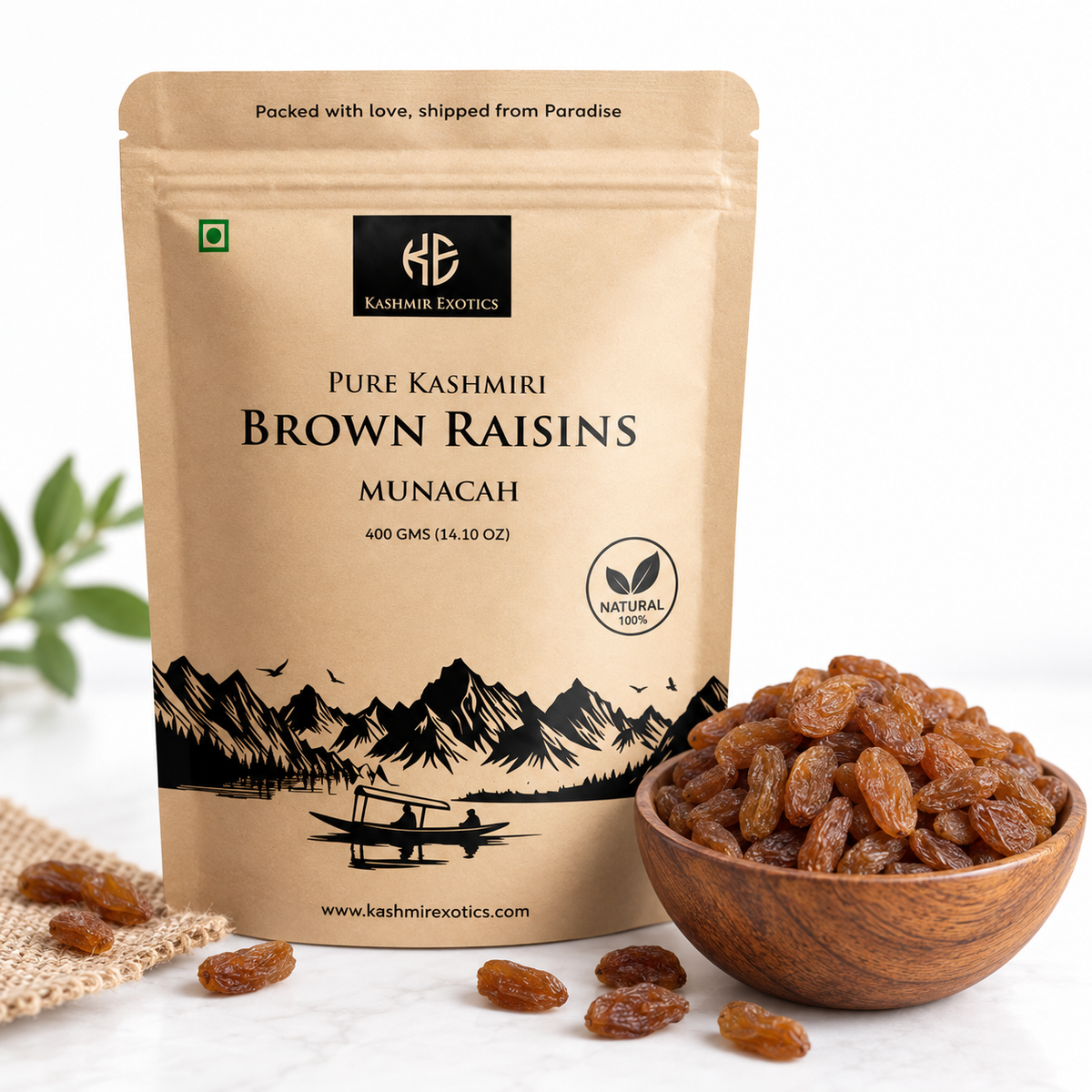 Pure Kashmiri Brown Raisins (Muncah)