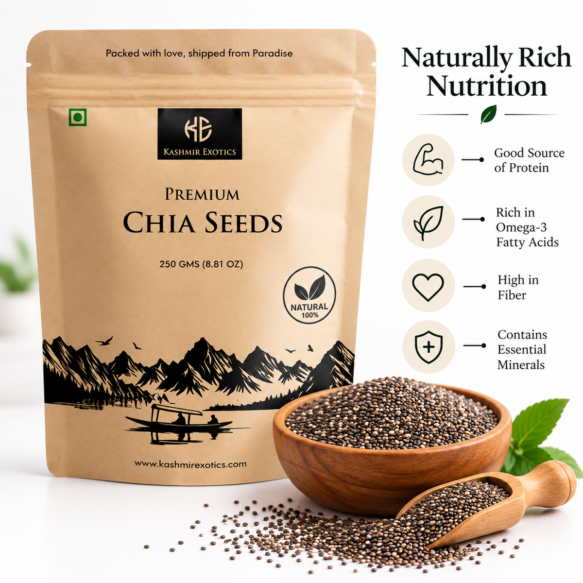 Premium Chia Seeds 250gm