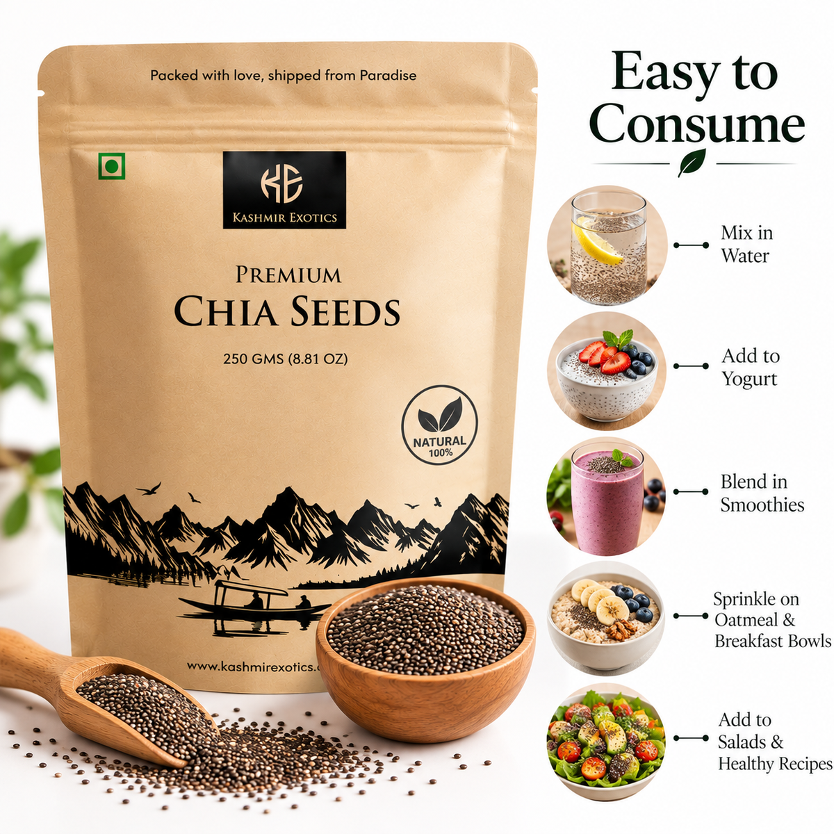 Premium Chia Seeds 250gm
