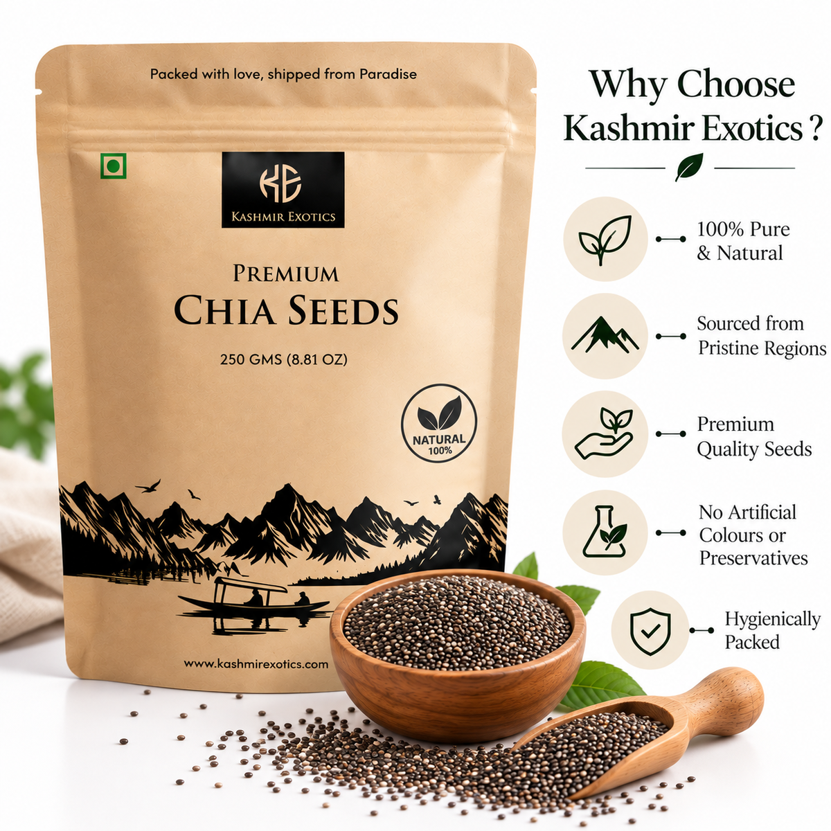 Premium Chia Seeds 250gm