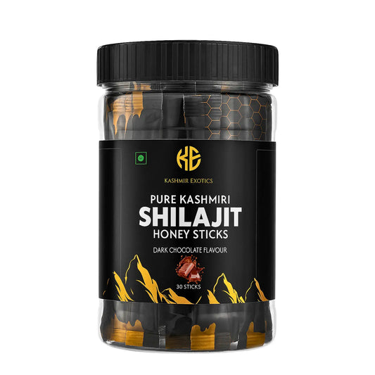 Pure Kashmiri Shilajit Honey stick Chocolate flavour (30 sticks) Kashmir Exotics