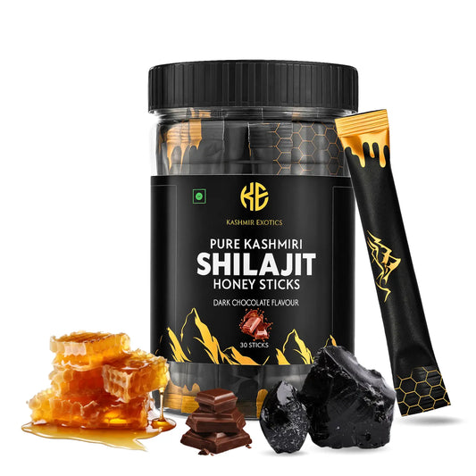 Pure Kashmiri Shilajit Honey stick Chocolate flavour (30 sticks) Kashmir Exotics