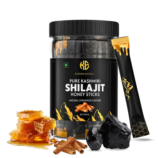 Pure Kashmiri Shilajit Honey stick Cinnamon flavour (30 sticks) Kashmir Exotics
