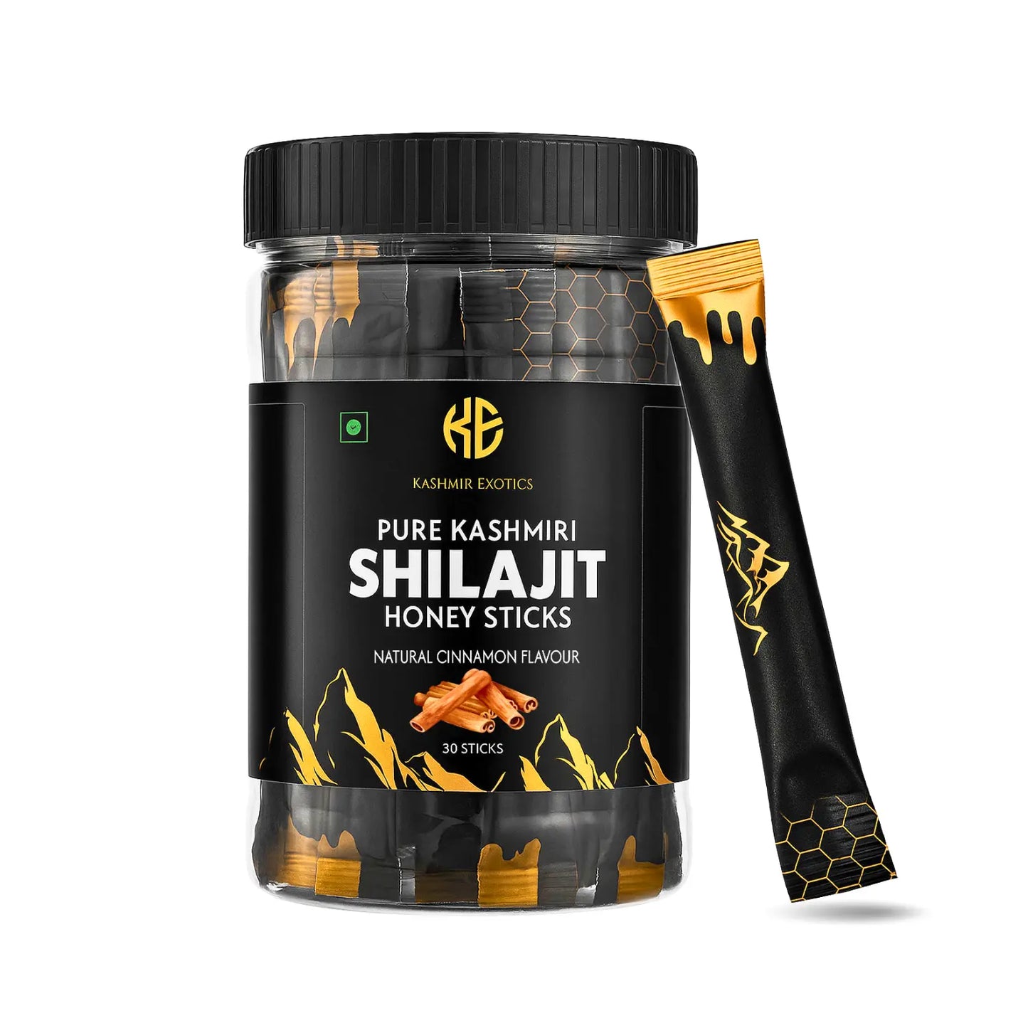 Pure Kashmiri Shilajit Honey stick Cinnamon flavour (30 sticks) Kashmir Exotics