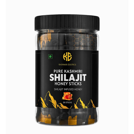 Pure Kashmiri Shilajit Honey Stick Classic Flavour (30 Sticks) Kashmir Exotics