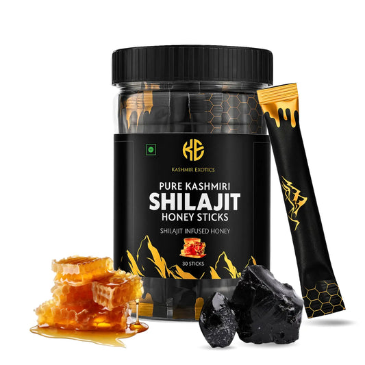 Pure Kashmiri Shilajit Honey Stick Classic Flavour (30 Sticks) Kashmir Exotics