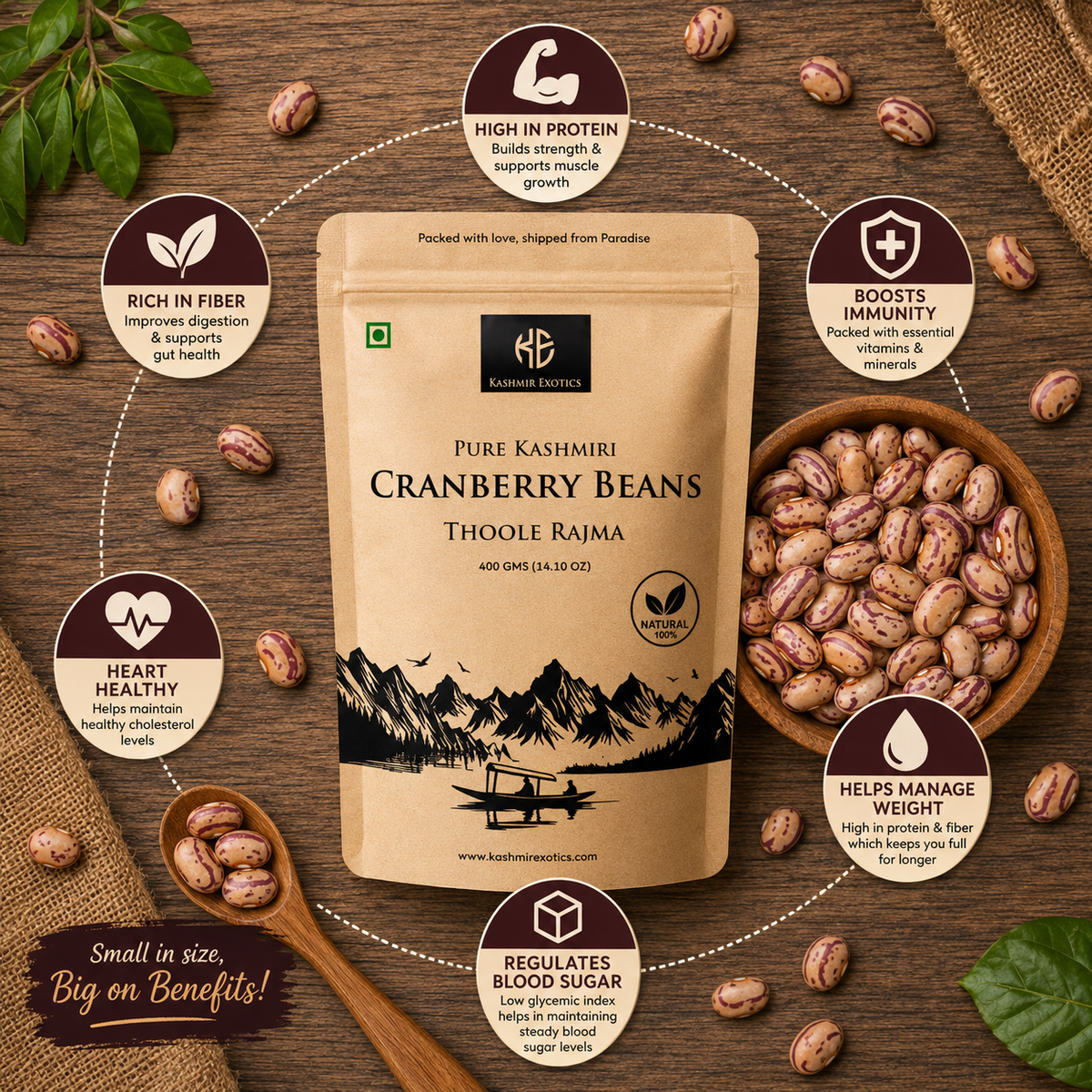 Kashmiri Cranberry Beans (Thoole Rajma)