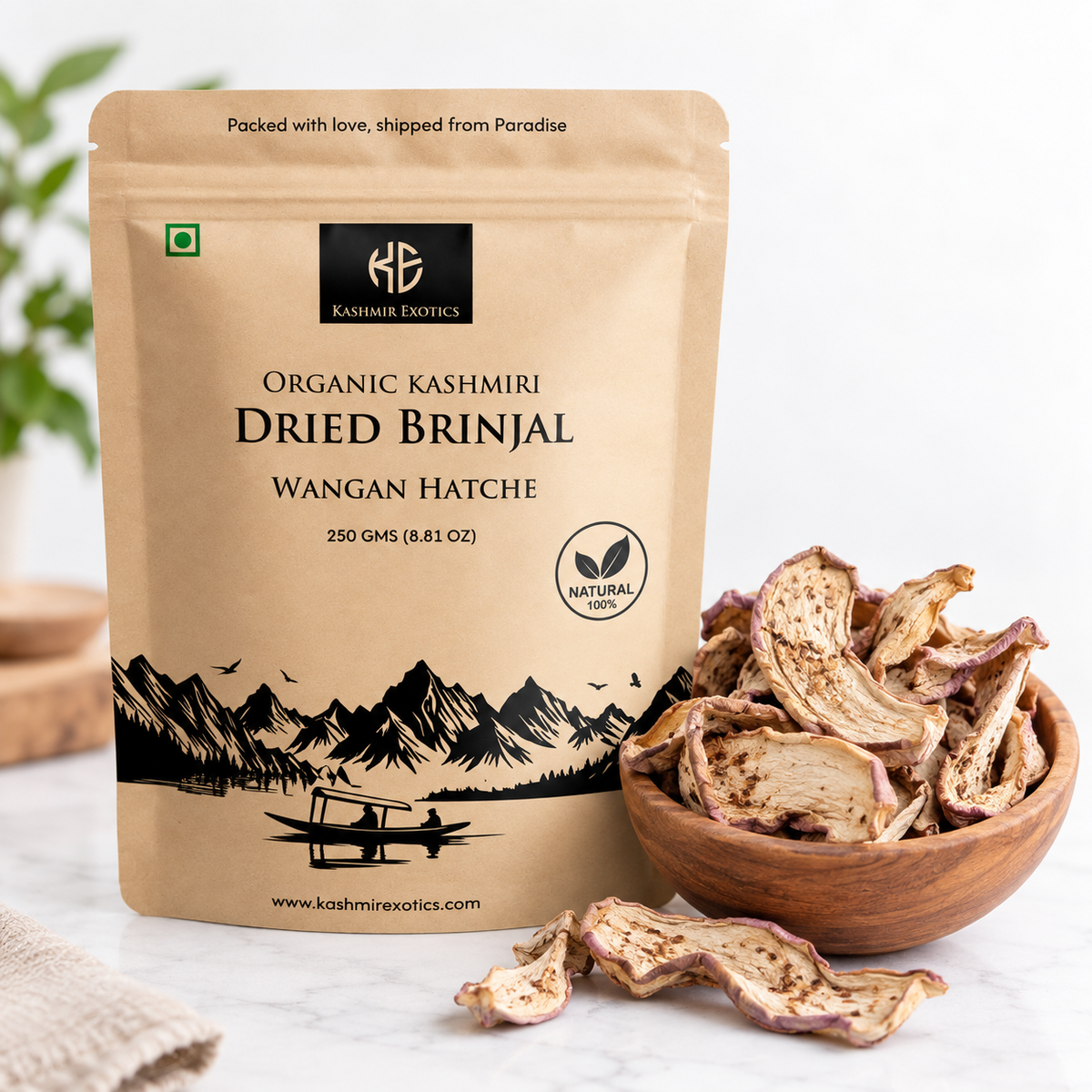 Kashmiri Dried Brinjal (Wangan Hatche) 250gm