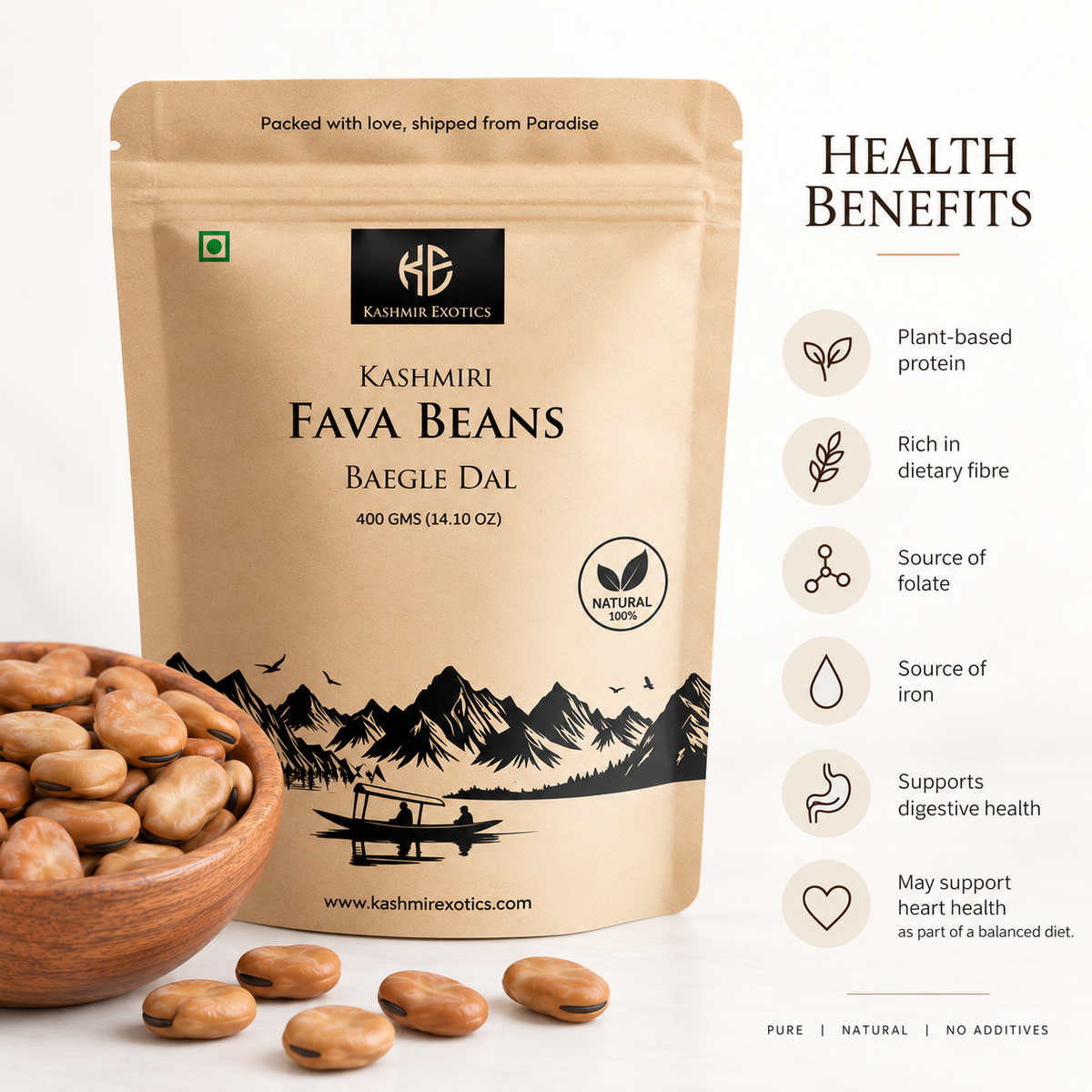 Kashmiri Fava Beans (Baegle Dal)