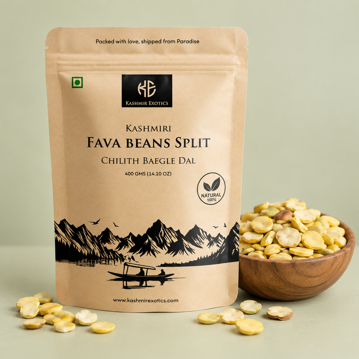 Kashmiri Fava Beans halved (Chilith Baegle Dal)