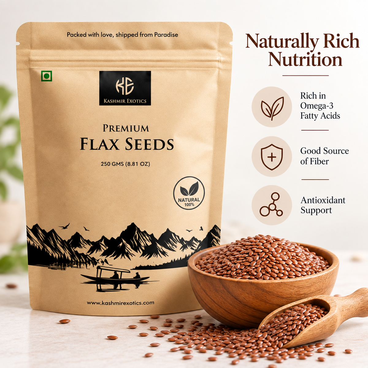 Premium Flax Seeds 250gms