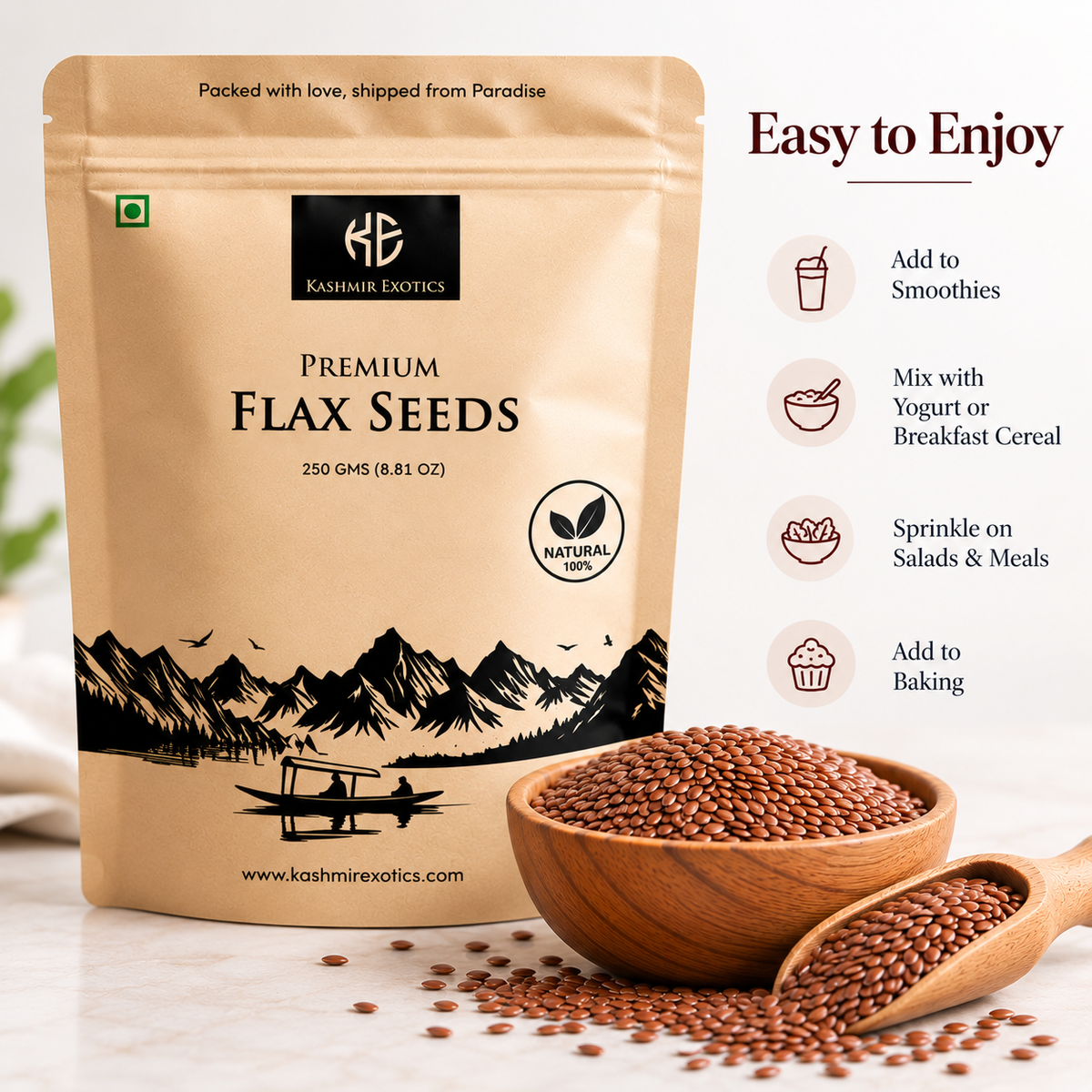 Premium Flax Seeds 250gms