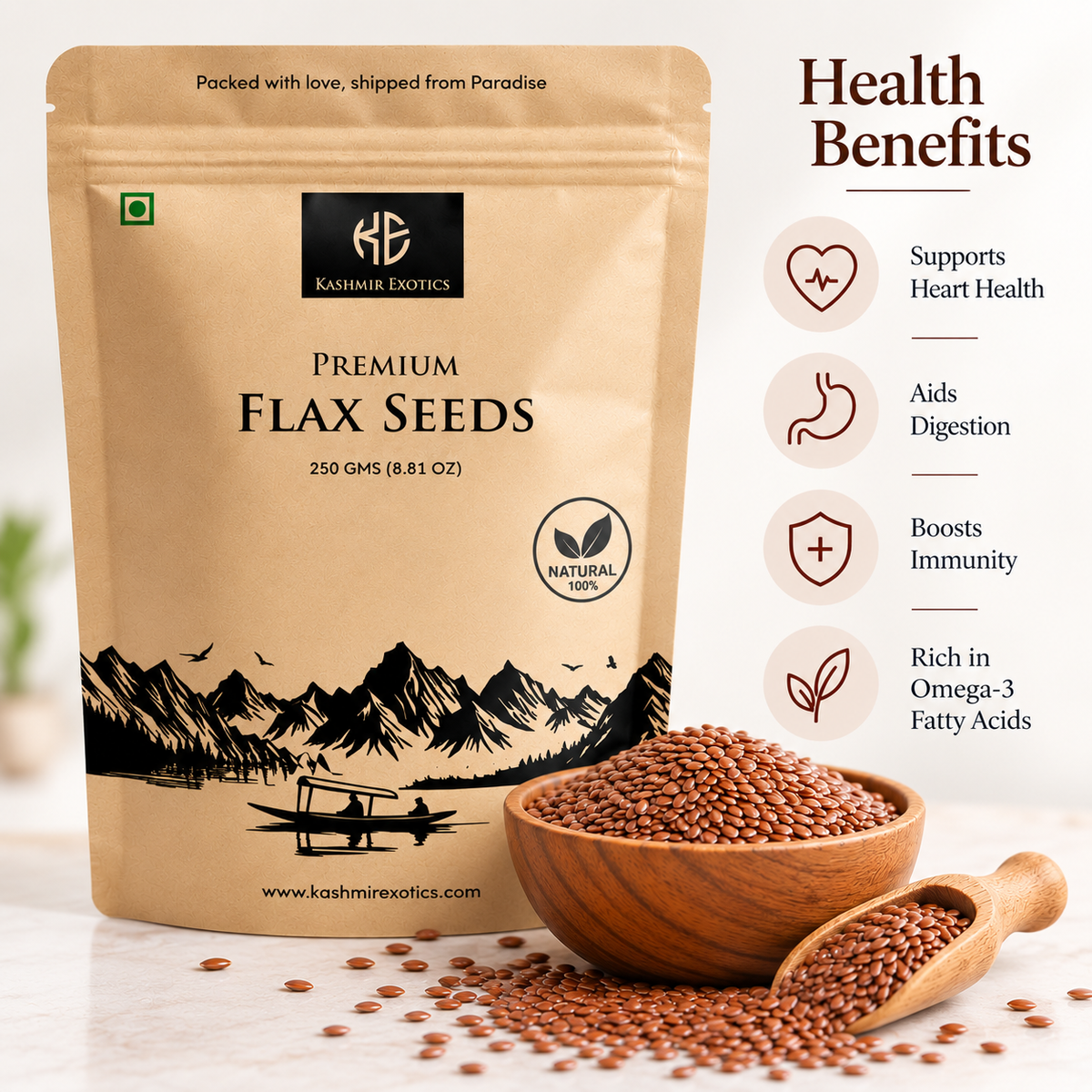 Premium Flax Seeds 250gms
